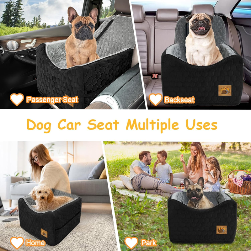 Dog Car Seat for Small/Medium Dogs, Memory Foam Dog Booster Seat, Travel Safety 5