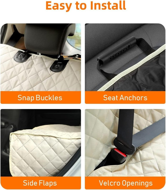 Waterproof Scratchproof Pet Bench Seat Cover, Nonslip Durable Washable Beige6