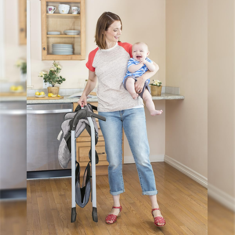 Slim Snacker High Chair, Ultra Slim, Fast-Folding, Multiple Recline Positions, C1