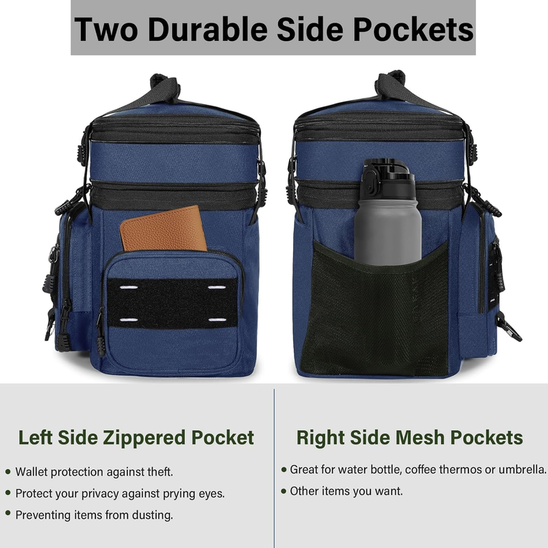 xpandable Tactical Insulated Lunch Box 16L Blue Leakproof Cooler Bag Heavy Duty1