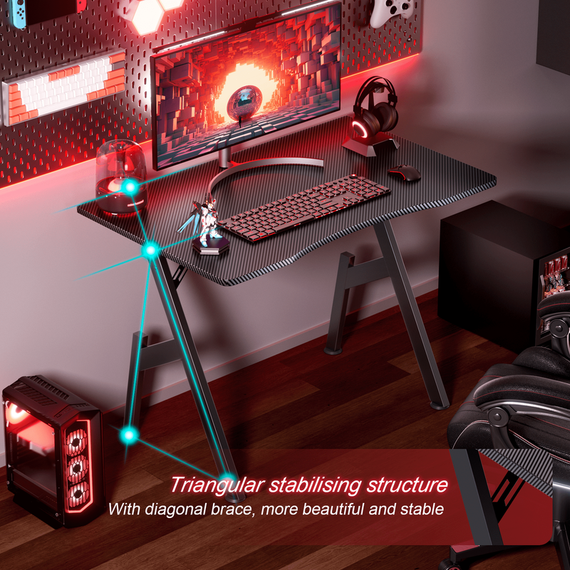 32 Inch Gaming Desk, Ergonomic Gamer Table, Gamer Workstations for Adult and Tee3
