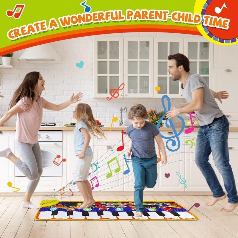 Baby Piano Mat with 25 Music Sounds, Kids Musical Playmat, Early Education Devel1