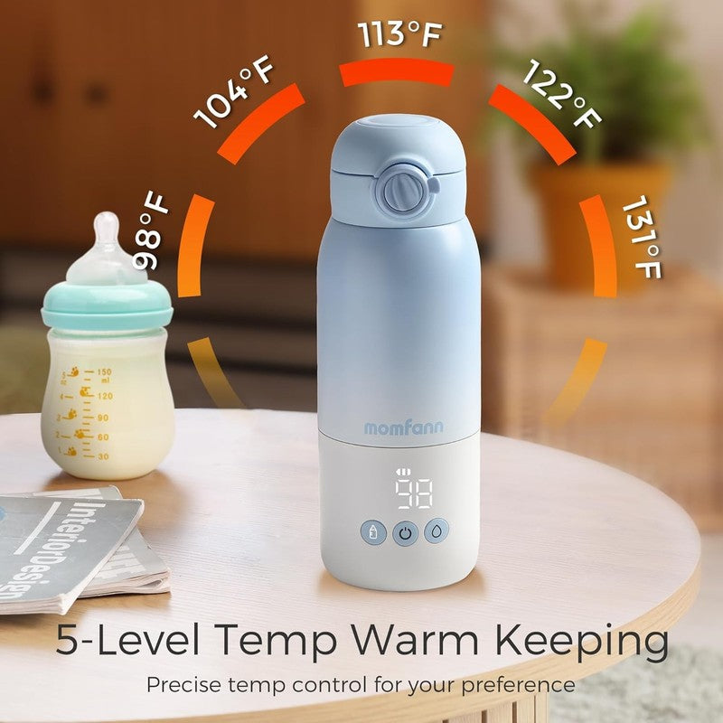 Portable Baby Bottle Warmer Dual Heat Breastmilk Water 12oz Blue6