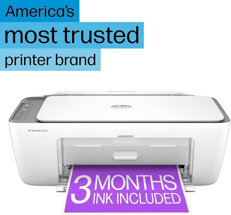 Deskjet 2855E Wireless Inkjet Printer Scanner Copier with 3 Months Instant Ink2