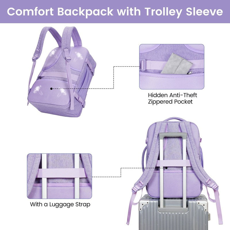 Business Travel Backpack Fits 17 Inch Laptop for Personal Item Bag 18X14X8 Clams5