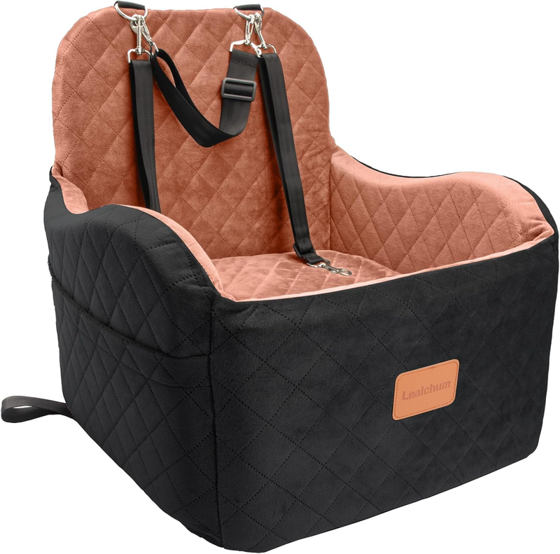 Dog Booster Car Seat for S/M Dogs up to 35Lbs,Soft 6In Elevated Cushion,Fits in 0