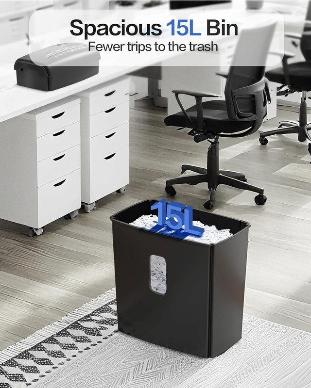 8 Sheet Micro Cut Paper Shredder P 4 High Security 4Gal Home Small Office5