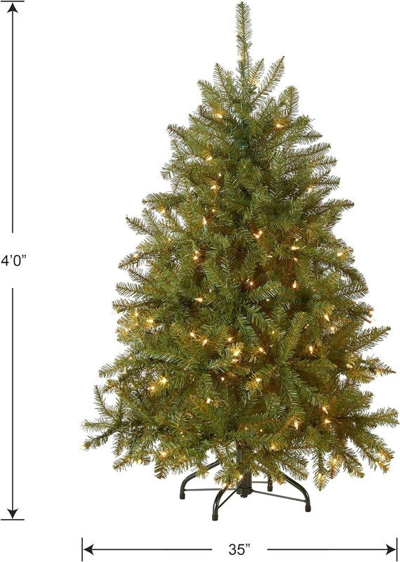 Pre-Lit Dunhill Fir Mini Christmas Tree 4Ft 200 Clear Lights Green5