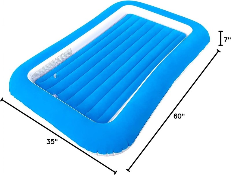 Kids Air Mattress Inflatable Toddler Travel Bed with Sides,Blue7