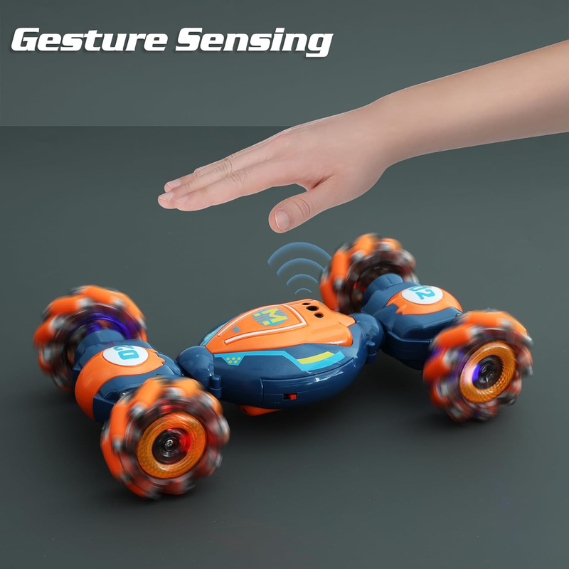 Gesture Sensing RC Stunt Car 4WD Hand Control Lights Music Kids4