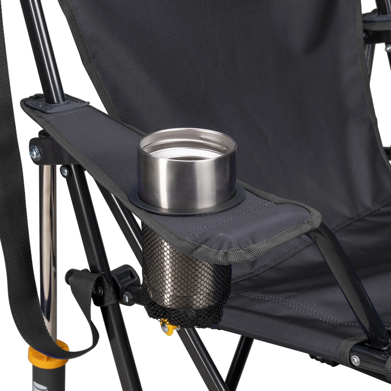 Comfort Pro Rocker Foldable Rocking Camp Chair with Solid Backrest,  Charcoal6