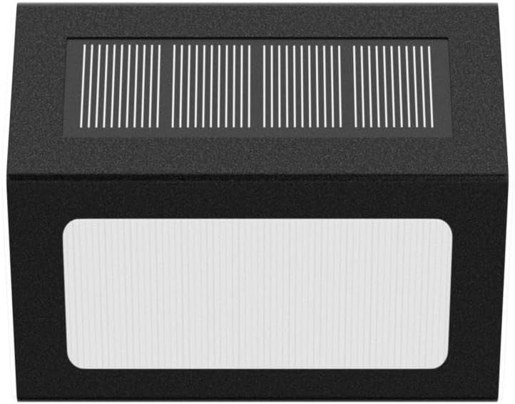 6 Pack Solar LED Lights for Steps, Decks & Pathways   Rainproof Black Metal3