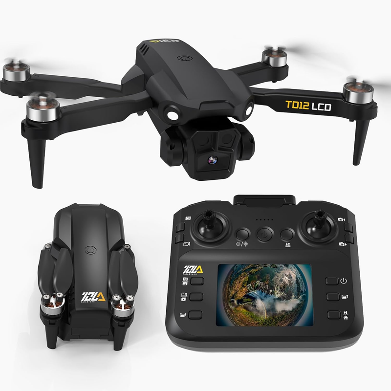 Drone w/ Camera FPV LCD Screen Foldable Brushless Motor UHD Quadcopter9