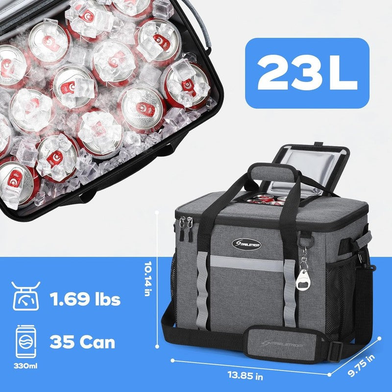 Collapsible Soft Cooler Bag 35 Cans Leakproof Beach Camping Cooler4
