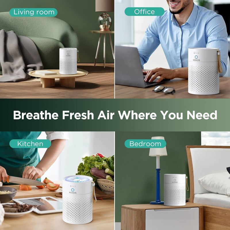 Air Purifier H13 HEPA USB Small w/ Night Light Timer for Smoke Pets Car9