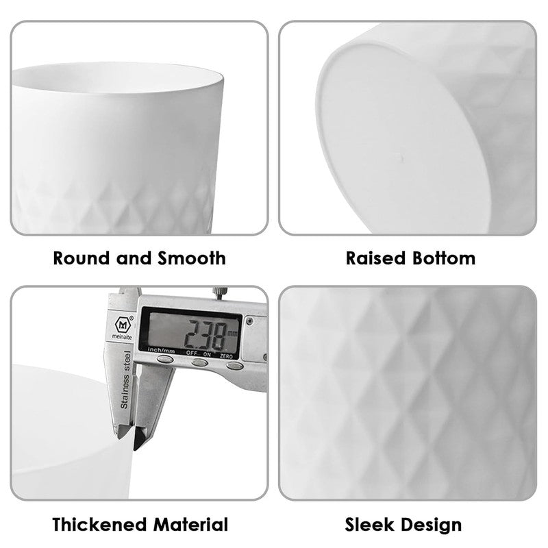 3 Pack 1.8 Gal Small Trash Cans – Slim Round Bins for Bathroom, Office, Home3