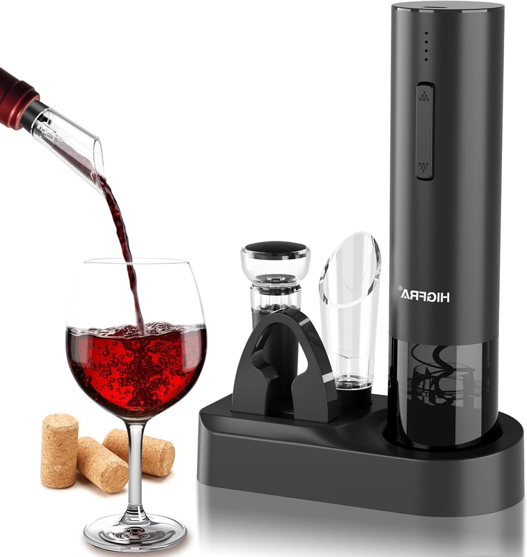 Electric Wine Opener Gift Set – Rechargeable Automatic Corkscrew with Aerator, V10