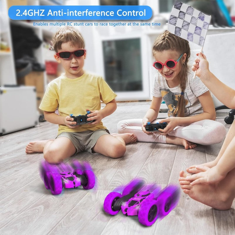 Remote Control Car for Kids, 360° Spinning RC Stunt Car with Lights, 4WD Electri4