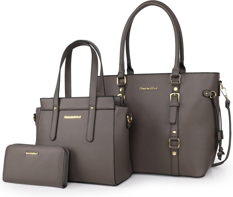 3PCS Purses for Women Tote Bag and Wallet Set Shoulder Satchel Handbags6