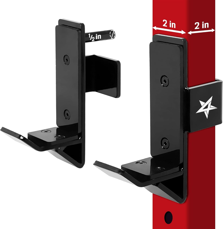 Power Rack J-Hooks Heavy Duty 2x2 3x3 Barbell Holders Home Gym6