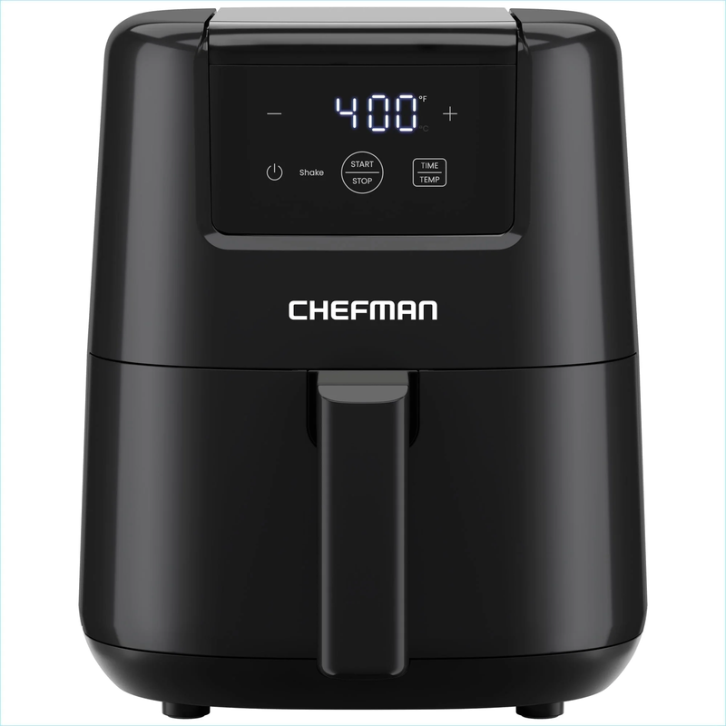 2 Qt Compact Air Fryer W/ Digital Display and Shake Reminder - Black10
