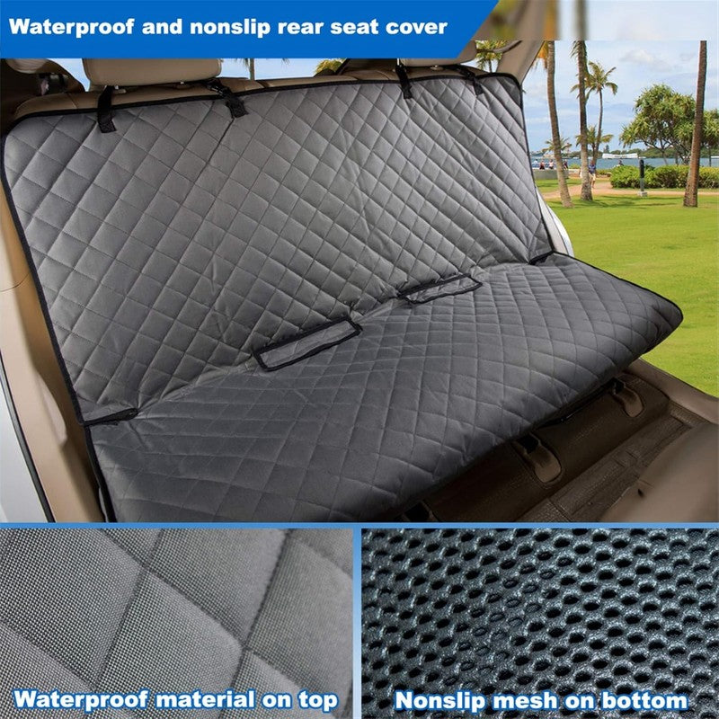 Waterproof Bench Car Seat Cover for Dogs, Nonslip, Grey, Universal Fit4