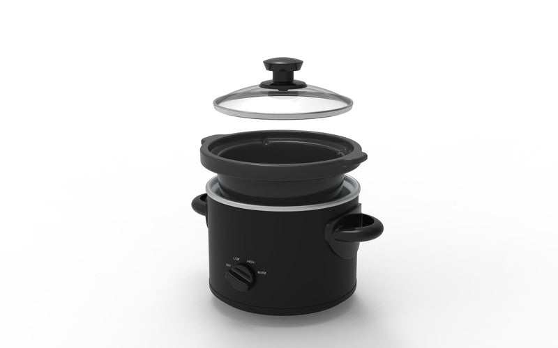 2 Qt Manual Slow Cooker, Matte Black6