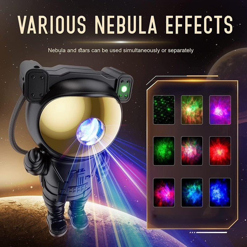 Galaxy Projector for Gaming Room Decor - Black Astronaut Star Projector, Cool St1