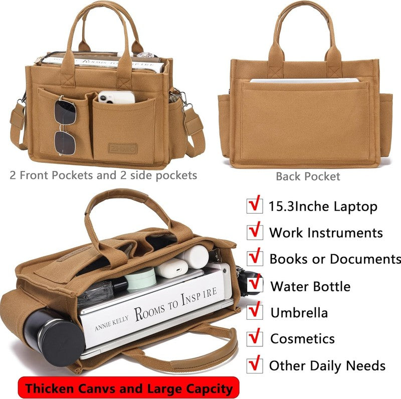 Canvas Tote Bag for Women,Women'S Bags Crossbody Bags Work Laptop Tote Bag Large1