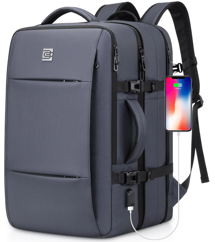 40L Travel Backpack USB Charging Expandable Business Water Resistant Men8