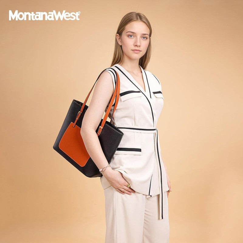 3PCS Purses for Women Tote Bag and Wallet Set Shoulder Satchel Handbags1