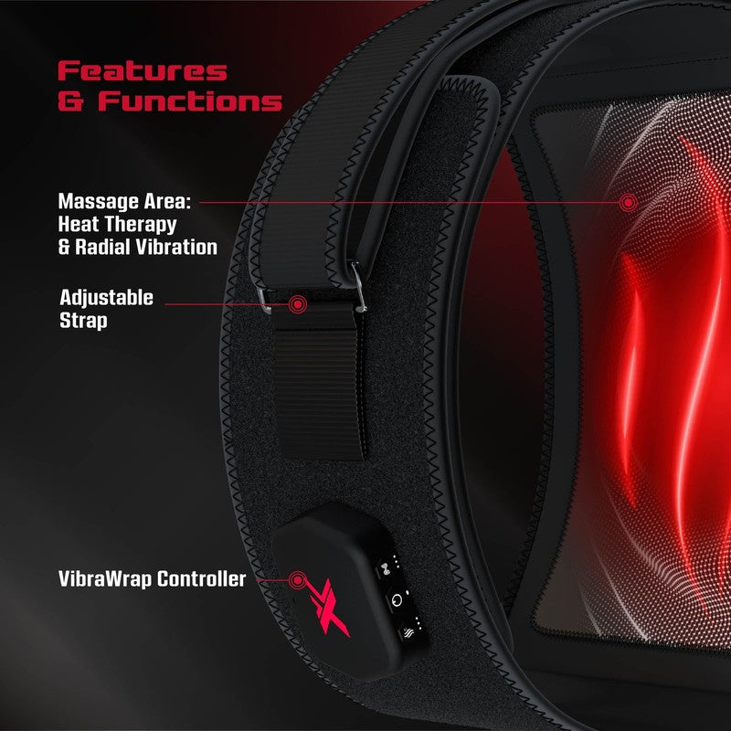 Vibra Wrap Heated Massage Belt, Cordless Lower Back Massager with Heat1