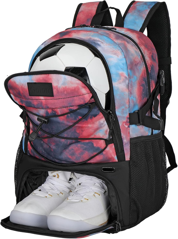 Soccer Basketball Backpack w/ Ball & Shoe Compartment Sports Travel Bag7