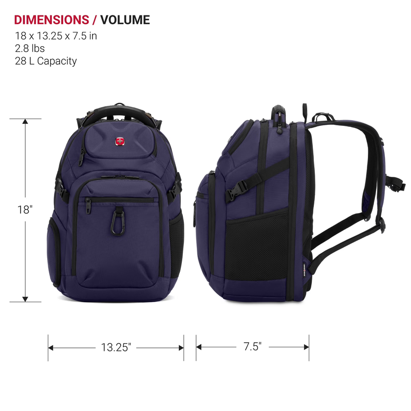 Stride Scansmart Laptop Backpack, Peacoat Blue, Feature Packed for School, Trave7