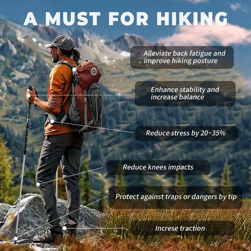 Collapsible Trekking Poles for Hiking   2 Pack Collapsible Aluminum Walking Stic7