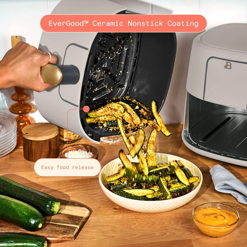 6 Qt Air Fryer w/ Turbocrisp Technology Evergood Ceramic Nonstick Porcini Taupe6