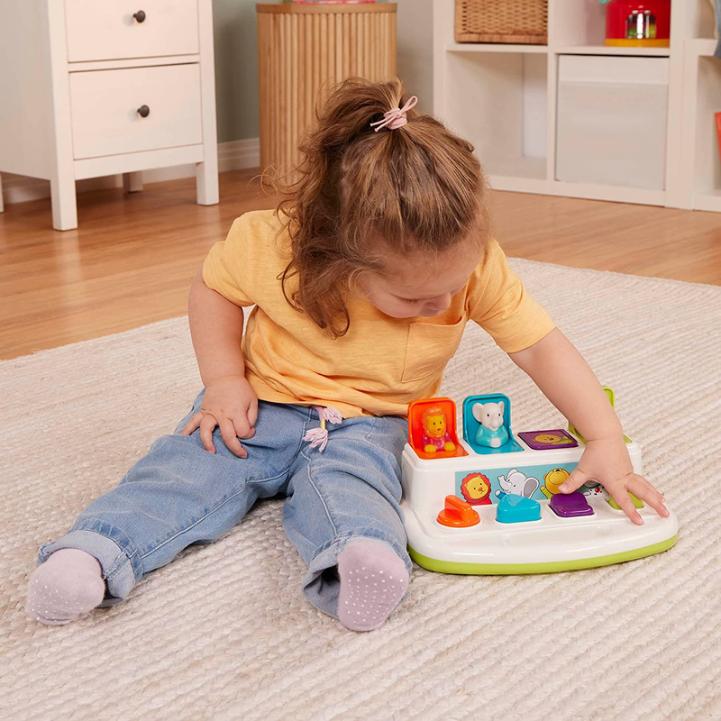 Pop Up Pals Cause and Effect Developmental Toy Color Sorting Buttons 18+ Months1