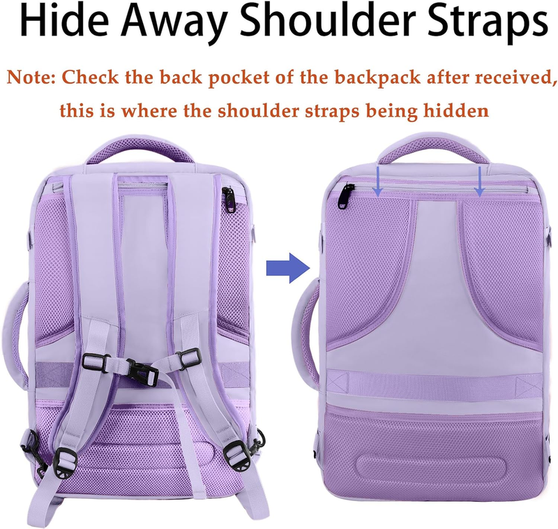 Women 40L Travel Backpack Carry On Expandable Airline Approved Bag4