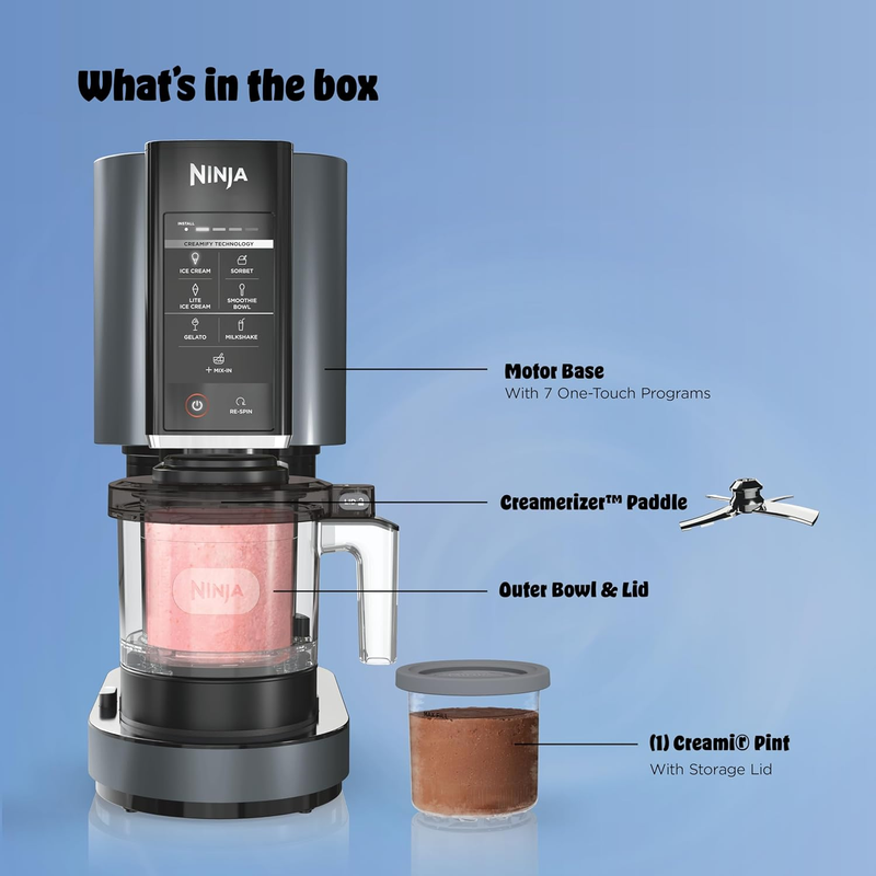 Ninja Creami NC299AMZ Ice Cream Maker 7 in 1 16oz Pint Black7