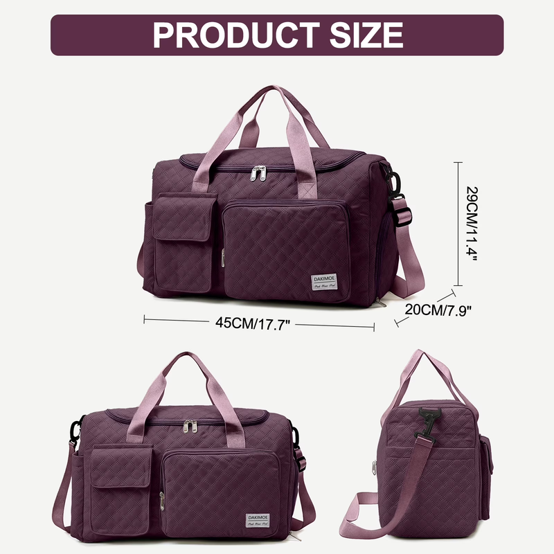 Travel Duffle Bag for Women Large Weekender Bags Carry on Gym Duffel Bag with We2