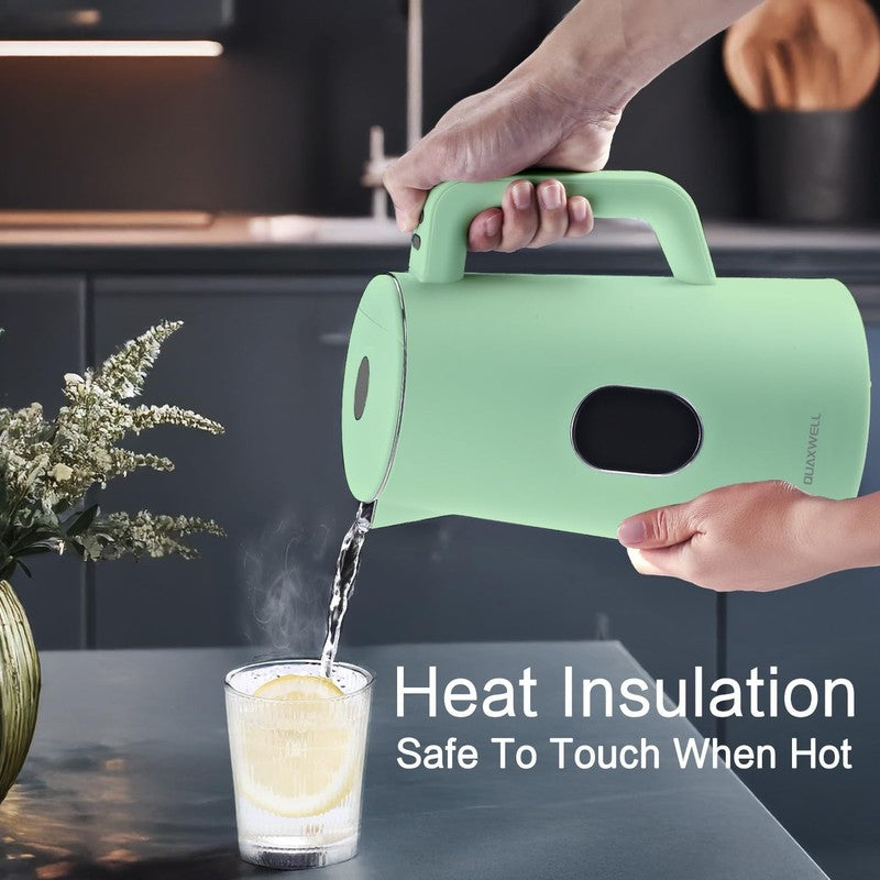 Electric Kettle 1.5L Stainless Steel Double Wall 5 Temp LED Keep Warm Green6