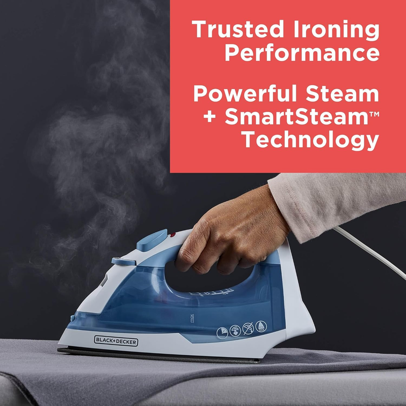 Easy Steam Compact Iron for Clothes, Automatic Shutoff, Nonstick Plate, Light We2