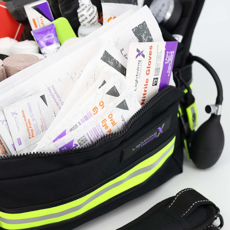 Lightning X EMT Responder Bag LXMB25 Fully Stocked 240+ EMS Trauma Kit Black3