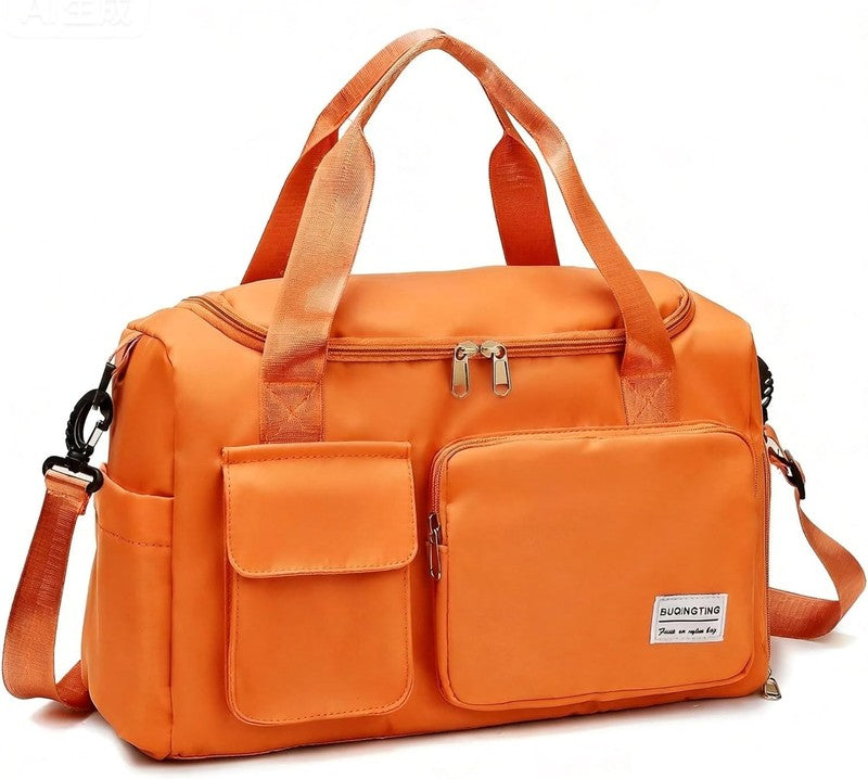 Women Gym Duffle Bag Travel Weekender Carry On w/ Shoe Compartment3