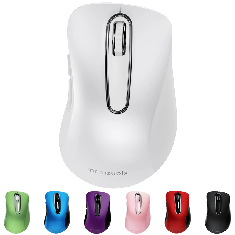 2.4GHz Wireless Mouse 1200 DPI 5 Button USB Receiver PC Laptop Pure White10