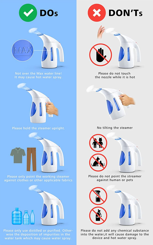 Portable Handheld Garment Steamer 240ml 700W Clothes Wrinkle Remover6