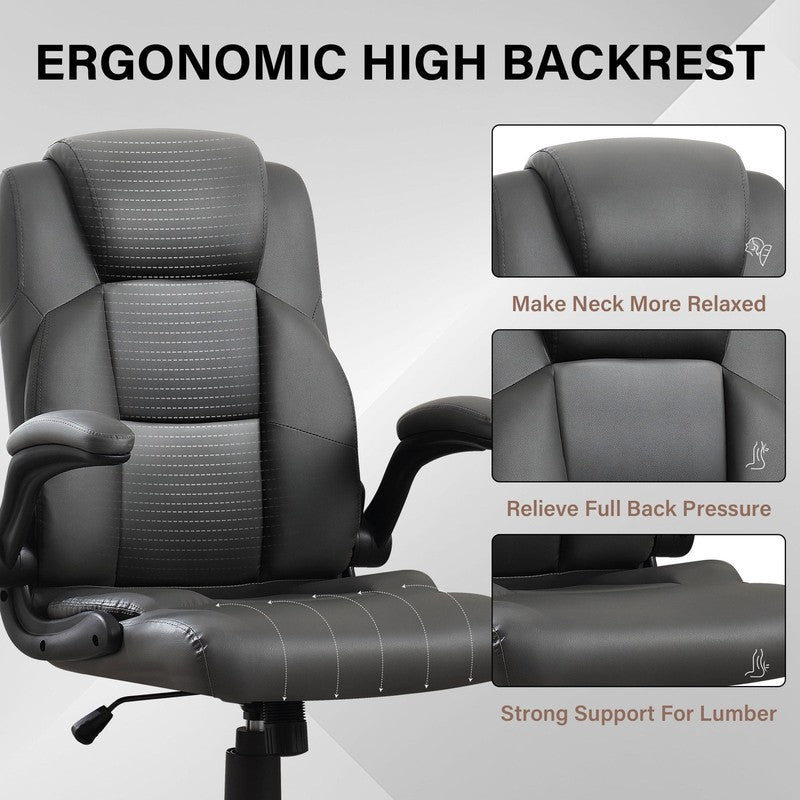 Leather Office Chair, Big and Tall Office Chair 400LBS Wide Seat Ergonomic Compu2