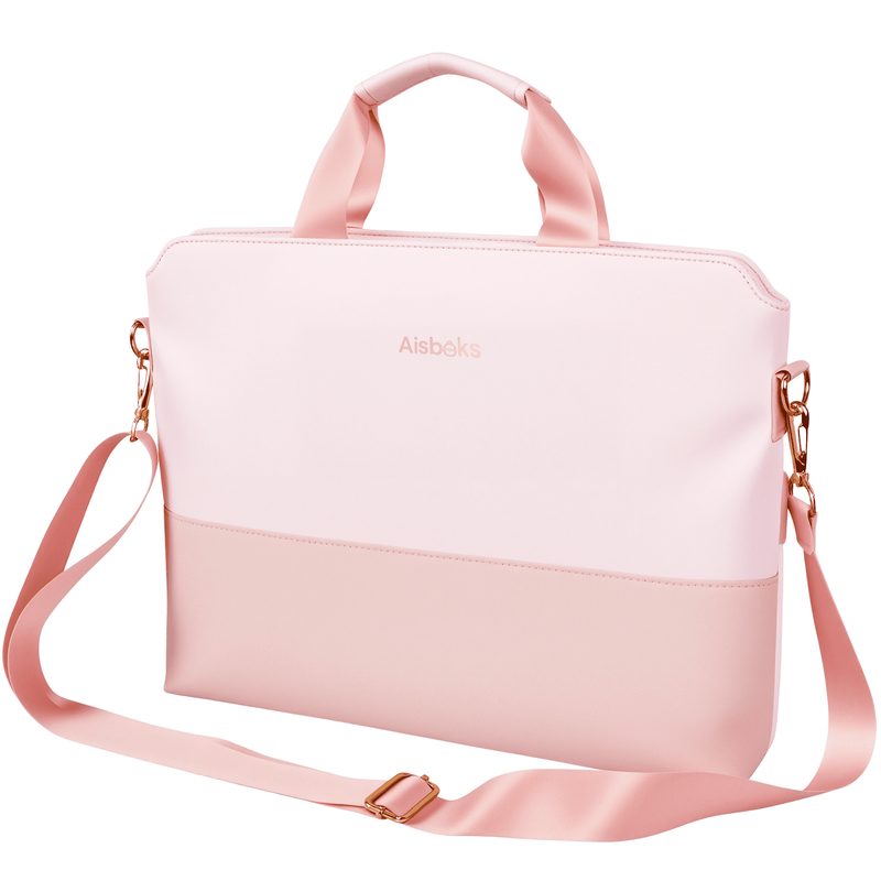 Bolsa Tote para Laptop 13 17 Pulgadas Resistente al Agua Ligera Rosa6