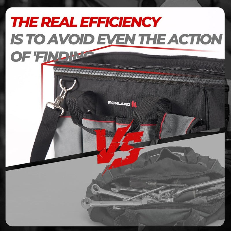 16.5" Hard Bottom Tool Bag Waterproof Heavy Duty Organizer for Men Mechanics4