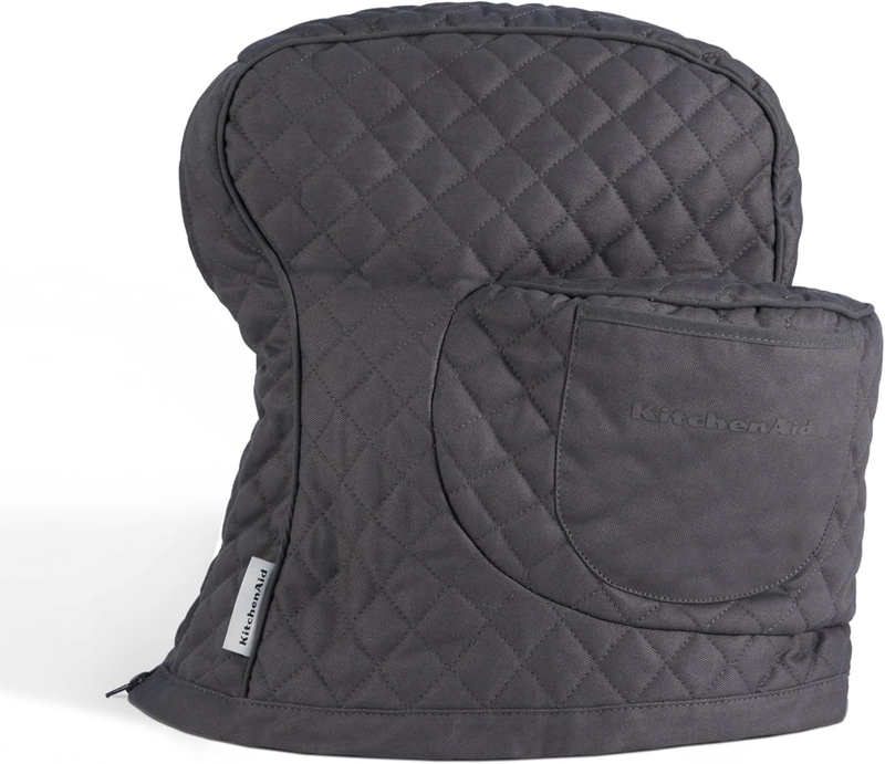 KitchenAid Tilt Head Stand Mixer Cover Quilted Cotton Storage Pocket Grey0